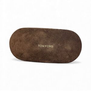 TOM FORD Sunglasses Case Only Clamshell Suede Velvet Brown Hardcase